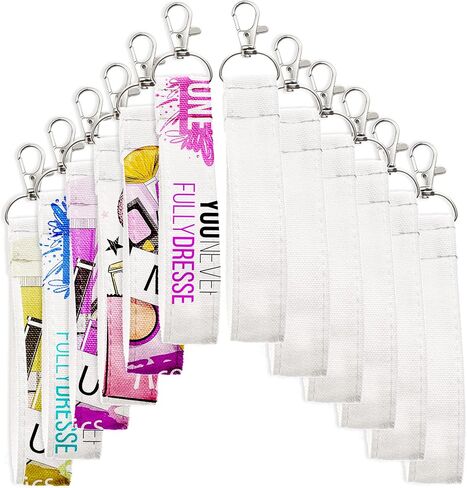 YAROMO 12 Pieces Sublimation Blank Wristlet Lanyards Strap for Women, Wristlet Keychain Wrist Lanyard Keychain Holder in Kuwait