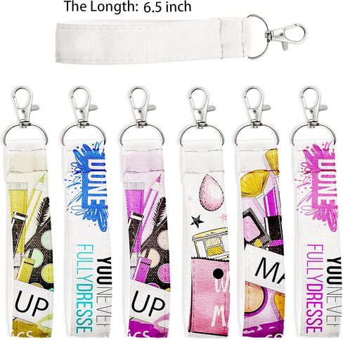 YAROMO 12 Pieces Sublimation Blank Wristlet Lanyards Strap for Women, Wristlet Keychain Wrist Lanyard Keychain Holder in Kuwait