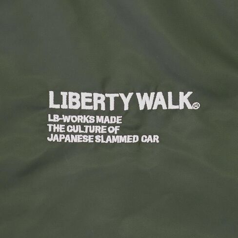 Liberty Walk LBWK JDM Coach Jacket Thorn Logo Khaki Car Enthusiast Streetwear Tuner Apparel in Saudi Arabia