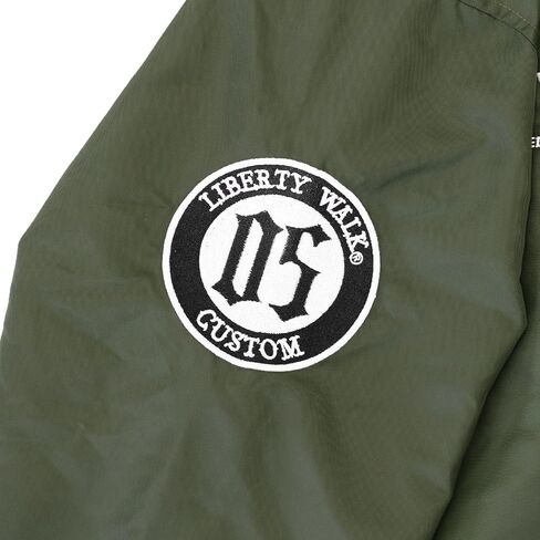 Liberty Walk LBWK JDM Coach Jacket Thorn Logo Khaki Car Enthusiast Streetwear Tuner Apparel in Saudi Arabia