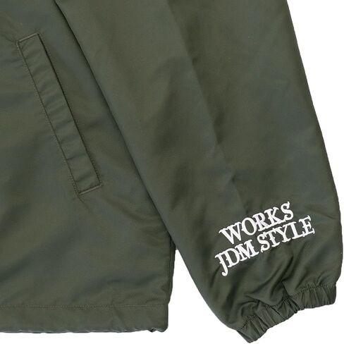 Liberty Walk LBWK JDM Coach Jacket Thorn Logo Khaki Car Enthusiast Streetwear Tuner Apparel in Saudi Arabia