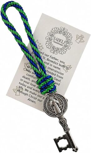 Sabeli Handmade Saint Benedict Key Protection Blessing Catholic Gift Llave San Benito Protector, Medal Wall Door Hanger in Saudi Arabia