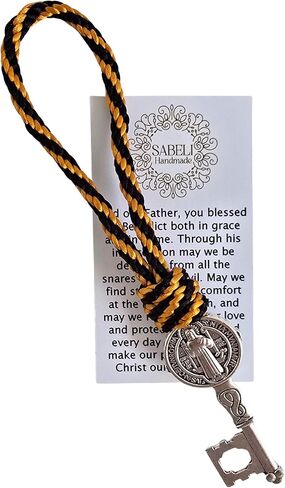Sabeli Handmade Saint Benedict Key Protection Blessing Catholic Gift Llave San Benito Protector, Medal Wall Door Hanger in Saudi Arabia