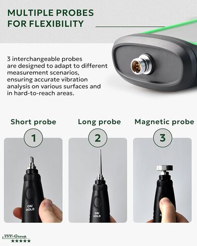 Vibration Meter Digital Vibrometer Handheld Vibration Analysis Equipment Acceleration Velocity Displacement Measurement in Kuwait
