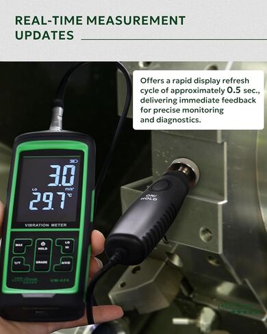 Vibration Meter Digital Vibrometer Handheld Vibration Analysis Equipment Acceleration Velocity Displacement Measurement in Kuwait