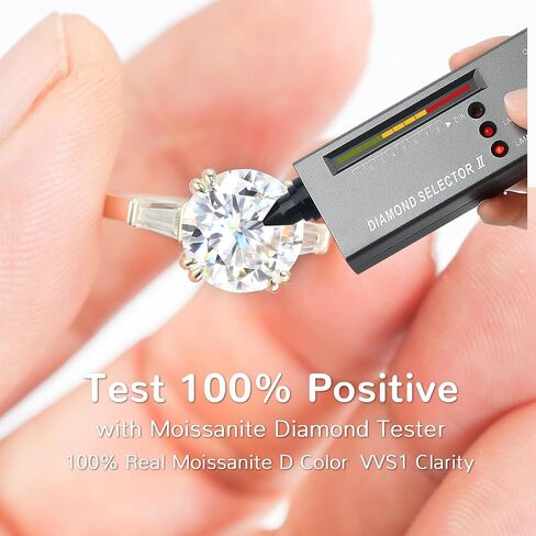 4.5CT 3-Stone Moissanite Engagement Ring for Women | D Color VVS1 Clarity, Round & Tapered Baguette Cut | 9K Gold Plated S925 Sterling Silver | Genuine Moissanite Promise Wedding Ring for Her Size 4-9| Anniversary Birthday Jewelry Gift in Saudi Arabia