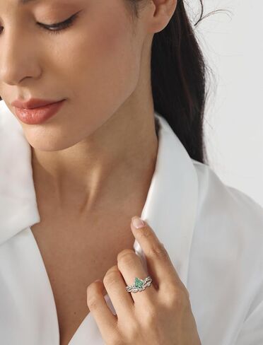 YL Pear/Round/Heart/Kite Cut Leaf Moissanite Engagement Wedding Rings for Women Sterling Silver Infinity Promise Ring for Her in Kuwait