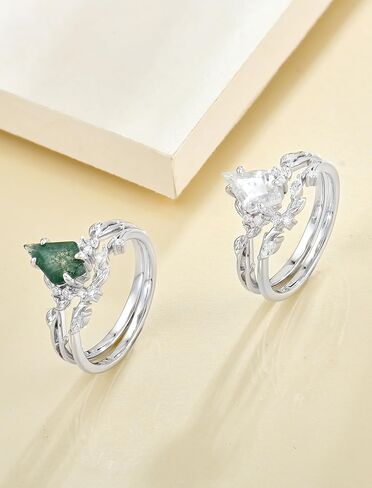 YL Pear/Round/Heart/Kite Cut Leaf Moissanite Engagement Wedding Rings for Women Sterling Silver Infinity Promise Ring for Her in Kuwait