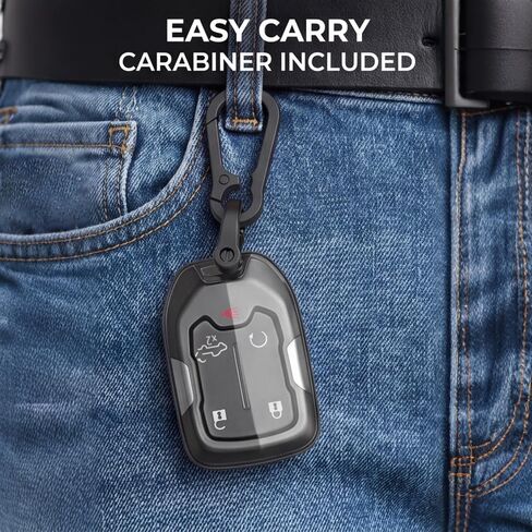 Chevy Keyless Key Fob Cover 2PCS Transparent Soft TPU Full Protection Key Shell Key Case Compatible with Chevy Silverado Suburban Tahoe GMC Acadia Sierra Terrain Yukon Protection Shell Accessories in Saudi Arabia