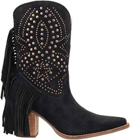 Dingo Womens Star Power Suede Leather Casual Boots Mid Calf Mid Heel 2-3" in Kuwait