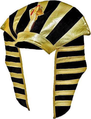 Qianly Egyptian Pharaoh Hat Costume Headdress Headpiece Accessories with Gold Embellishments and Pattern Suitable for Kids Adults Cosplay in Saudi Arabia