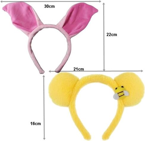 Kirei Sui 2-Piece Soft Pig Ears & Yellow Bear Headband for Adult Halloween Christmas Party Accessories Costume in Kuwait