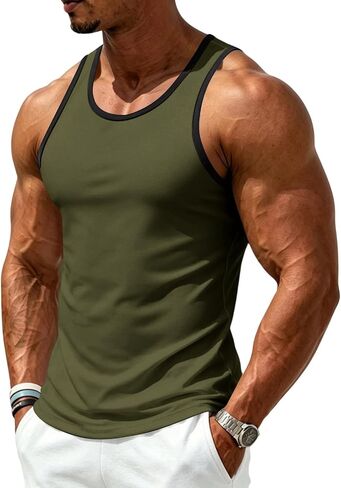 Tank Tops Men Lightweight Quick-Dry Athletic Stretch Sleeveless Running Muscle Shirt for Gym Beach & Casual Summer in Saudi Arabia