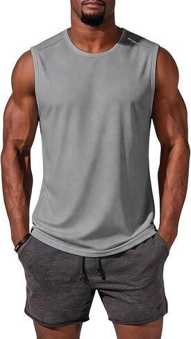 Tank Tops Men Lightweight Quick-Dry Athletic Stretch Sleeveless Running Muscle Shirt for Gym Beach & Casual Summer in Saudi Arabia