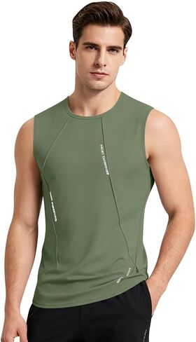 Tank Tops Men Lightweight Quick-Dry Athletic Stretch Sleeveless Running Muscle Shirt for Gym Beach & Casual Summer in Saudi Arabia