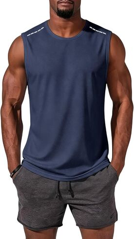 Tank Tops Men Lightweight Quick-Dry Athletic Stretch Sleeveless Running Muscle Shirt for Gym Beach & Casual Summer in Saudi Arabia