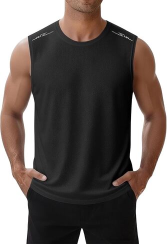 Tank Tops Men Lightweight Quick-Dry Athletic Stretch Sleeveless Running Muscle Shirt for Gym Beach & Casual Summer in Saudi Arabia