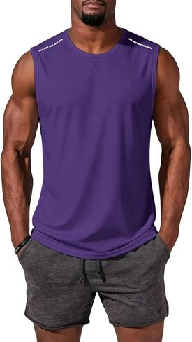 Tank Tops Men Lightweight Quick-Dry Athletic Stretch Sleeveless Running Muscle Shirt for Gym Beach & Casual Summer in Saudi Arabia