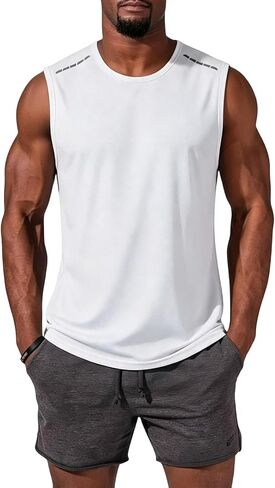 Tank Tops Men Lightweight Quick-Dry Athletic Stretch Sleeveless Running Muscle Shirt for Gym Beach & Casual Summer in Saudi Arabia
