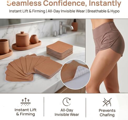 Foleto 60 Pcs Thigh Lift Tape Body Tape for Women, Skin Tape for Loose Skin, Body Tape for Loose Skin, Thigh Tape for Sagging Skin- Anti-Friction in Saudi Arabia