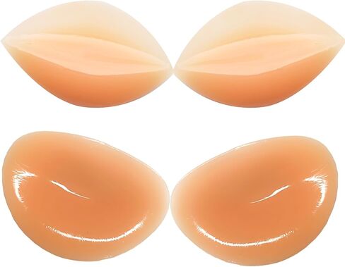 2 Pairs Sticky Silicone Bra Inserts, Push Up Bra Pads for A-D Cup, Reusable Breast Enhancers for Bikini in Saudi Arabia