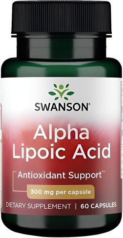 Swanson Alpha Lipoic Acid - Antioxidant Activity Supplement - 300 mg 60 Capsules in Kuwait