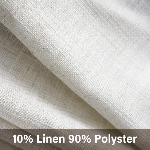 HOMERILLA Lille Linen Custom Curtains,Blackout Curtains/Room Darkening Curtains,Sliding Glass Door Curtains,Size Customizable,38 Colors for Choosing,Multi-Type Hanging Styles,1 Panel in Saudi Arabia
