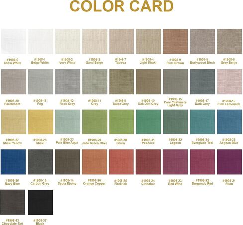 HOMERILLA Lille Linen Custom Curtains,Blackout Curtains/Room Darkening Curtains,Sliding Glass Door Curtains,Size Customizable,38 Colors for Choosing,Multi-Type Hanging Styles,1 Panel in Saudi Arabia