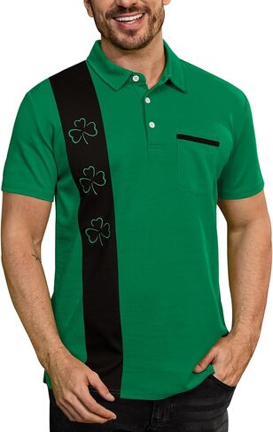 قمصان بولو Arvilhill للرجال St Patrick's Polo مطرزة أيرلندية (S-3XL) in Kuwait