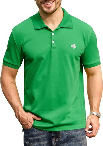 قمصان بولو Arvilhill للرجال St Patrick's Polo مطرزة أيرلندية (S-3XL) in Kuwait