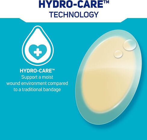 Care Science Hydrocolloid Gel Bandages for Heels, 1.3 in x 2.1 in, 16 Count | Waterproof Barrier for Wound Care or Blisters in Kuwait