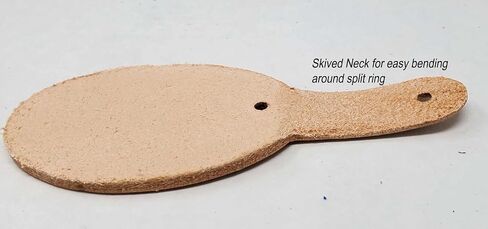 10 Pack Natural Leather Keychains - Blank Stamping Ready Keyrings | Stamping , Tooling, Embossing, Engraving and Painting ready in Saudi Arabia
