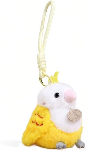 Tizee Parrot Plush Keychain - Bird Animal Lanyard Bag Charm for Backpack, Cockatiel Macaw Pendant for Purse, Car Keys in Saudi Arabia
