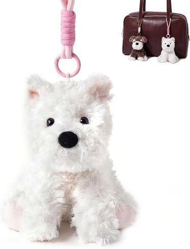 Cute Plush Dog Keychain: Kawaii Stuffed Puppy Animal Soft Bag Charm Gifts for Women,Animal Lovers in Saudi Arabia