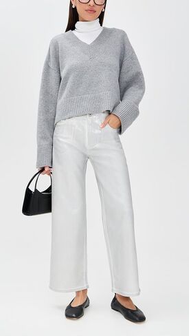 ALMOSTGOLF AG Women's Saige Wide Leg Crop Jeans in Saudi Arabia