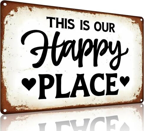 Funnysign Garden Gifts This Is My Happy Place Vintage Gardening Tin Sign for Home Garden Patio Greenhouse Yard Decor 8 X 12 Inch (9747) in Saudi Arabia