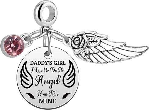 Heigebi Memorial Gifts for Loss of Dad Dangle Charms for Bracelets Necklace In Memory of Daddy Remembrance Keepsake Jewelry for Daughter Son Loss of Father Sympathy Bereavement Gifts in Saudi Arabia
