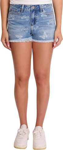 YMI Women's Women's Printed Fray Hem Shorts S76 in Kuwait