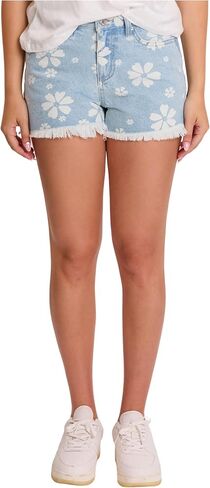 YMI Women's Women's Printed Fray Hem Shorts S76 in Kuwait