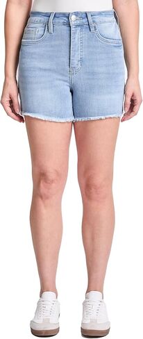 RFM Essential High Rise Frayed Hem with Side Slit Shorts with Built-in Tummy Control & Slimming Effect (Available in Plus) in Saudi Arabia