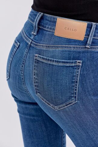 Cello Jeans Women's Mid Rise Slim Bootcut Jeans in Saudi Arabia