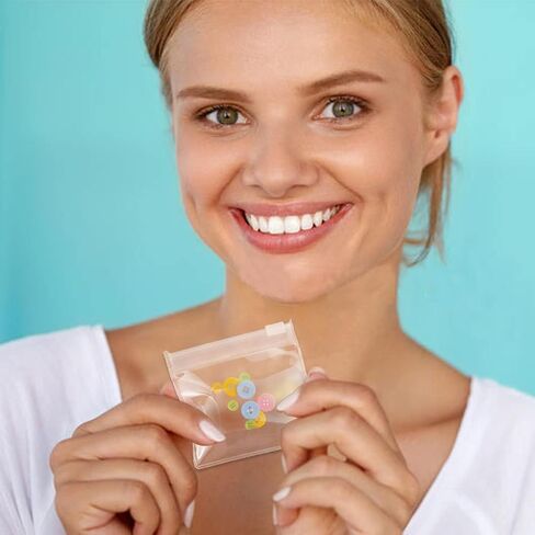 12PCS Pill Pouch Bags Zipper Pill Bag Set Reusable Pill Bag Clear Plastic Medicine Organizer Pouch Self Sealing Medicine Bag with Sliding Lock for Pills and Small Items EVA Medicine Bag in Kuwait