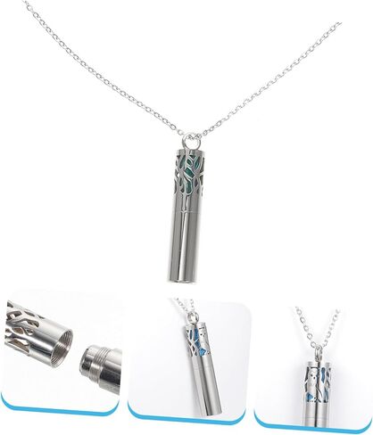Essential Oil Aromatherapy Diffuser Locket with Color Refill Pads and Chain Unique Cylindrical Design for Scented Oil Enthusiasts Present for Any Occasion in Kuwait