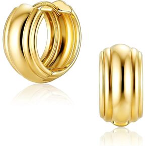 925 Sterling Silver Small Hoop Earrings for Women Chunky Hypoallergenic Hoop Earrings in Saudi Arabia