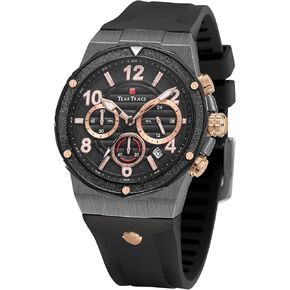 TEARTRACE Watches for Men Luxury Quartz Casual Chronograph 3ATM Waterproof Sport Wrist Watches Multifunctional with Silicone Strap Mens Watches in Saudi Arabia