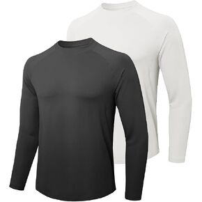 Long Sleeve Workout Shirts for Men Moiture Wicking T-Shirt Quick Dry Athletic Active Tees in Saudi Arabia