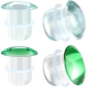 Glass Ear Stretching Kit Single Flare Plugs & Rubber Rings Unique 1mm Increments 3mm-25mm Gradual Sizing Smooth Glass Gauges for Daily Wear Earring Expander Stretcher Piercing Body Jewelry 4Pcs in Kuwait