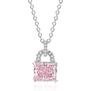 Ice Snowflake Cut Cubic Zirconia Necklace for Women, Dainty Solitaire Pendant Hypoallergenic Gift for Her, Stainless Steel 18"+2" Chain in Saudi Arabia