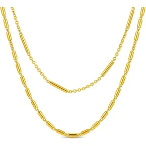 Layered Necklaces for Women, 18K Gold Plated Stackable Dainty Choker Necklace, Trendy Gold Handmade Layered Chain Pendant Necklace Jewelry Set Gifts for Women in Saudi Arabia