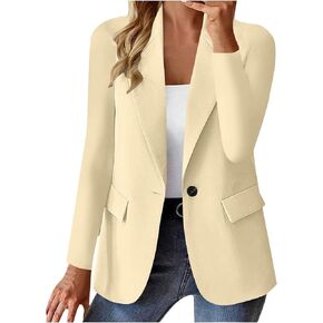 Blazer Jackets for Women 2026 Professional Work Blazer Plus Size Long Sleeve Lapel Suit Jacket Business Office Blazers in Saudi Arabia